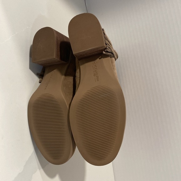 Koolaburra by Ugg Kenz Ankle Boot Block Heel Beige Sz 6 Round Toe - Picture 7 of 8